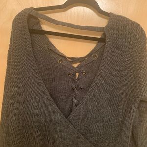 Open back sweater